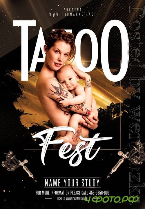 Tattoo fest - Premium flyer psd template