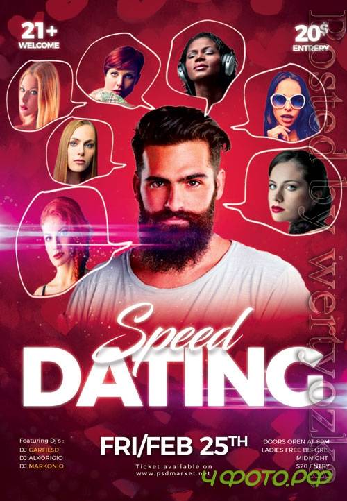 Speed dating time - Premium flyer psd template