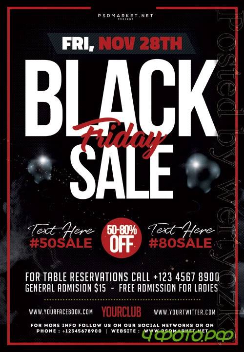 Black friday offer event - Premium flyer psd template
