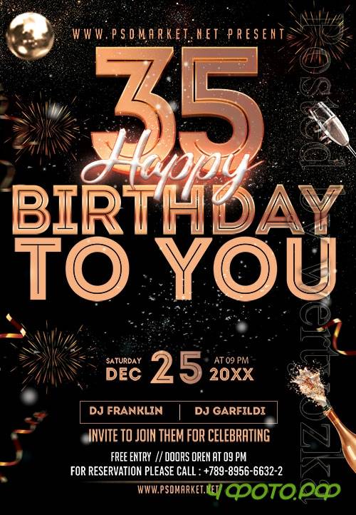 Birthday to you - Premium flyer psd template