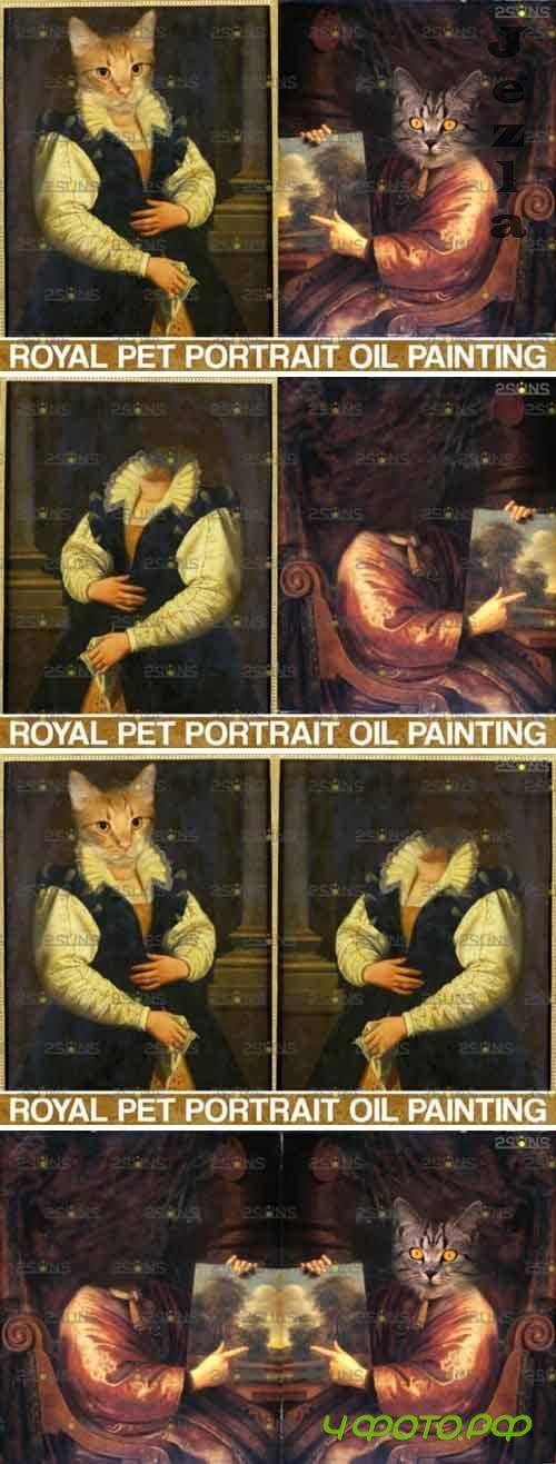 Royal Pet Portrait templates vol.8, Pet Painting - 839403 Royal Pet Portrait templates vol.8, Pet Painting - 839403