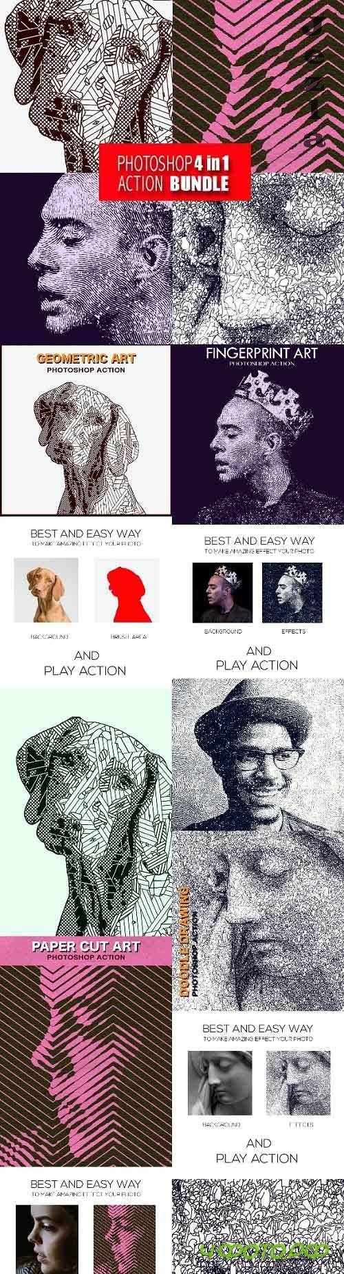 Photoshop 4in1 Actions Bundle V6 28179777