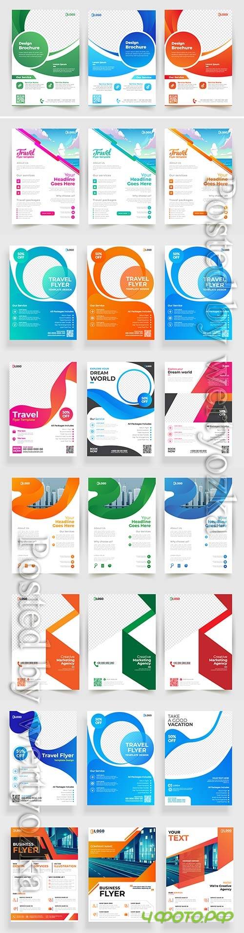 Business vector flyer template design