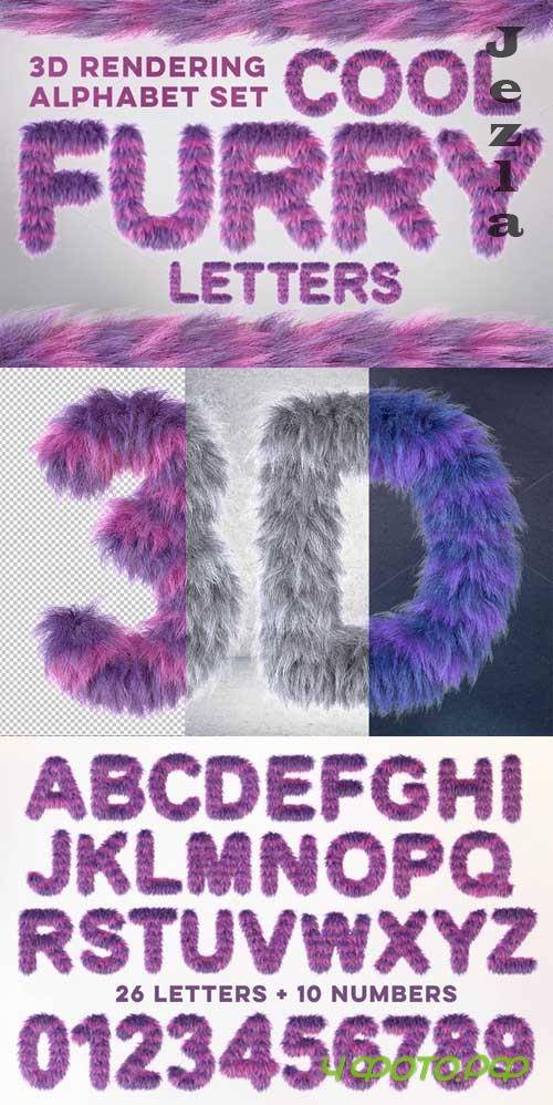 3D Furry Letters Pack - 590665 3D Furry Letters Pack - 590665