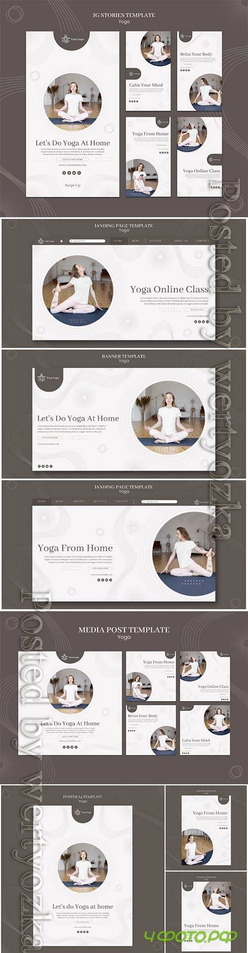 Yoga concept banner template