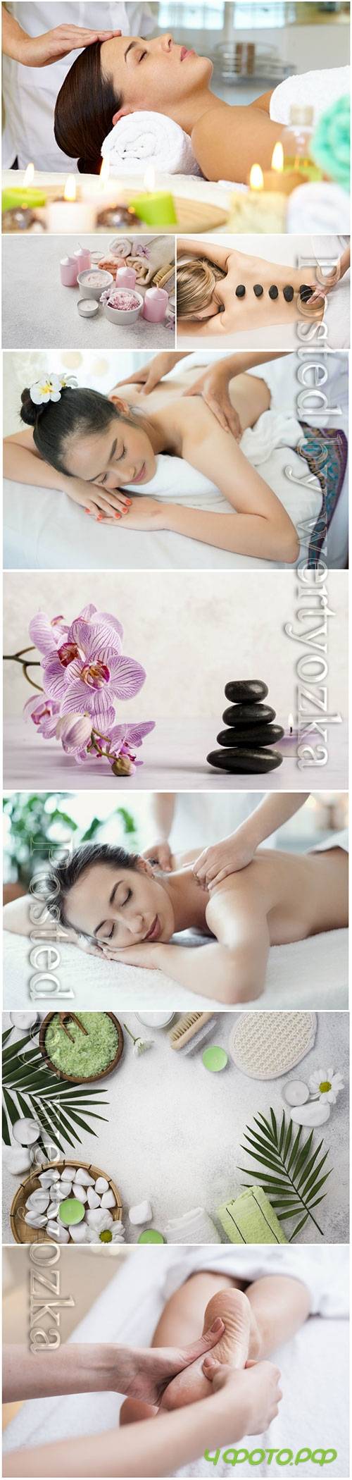 Spa set stock photo