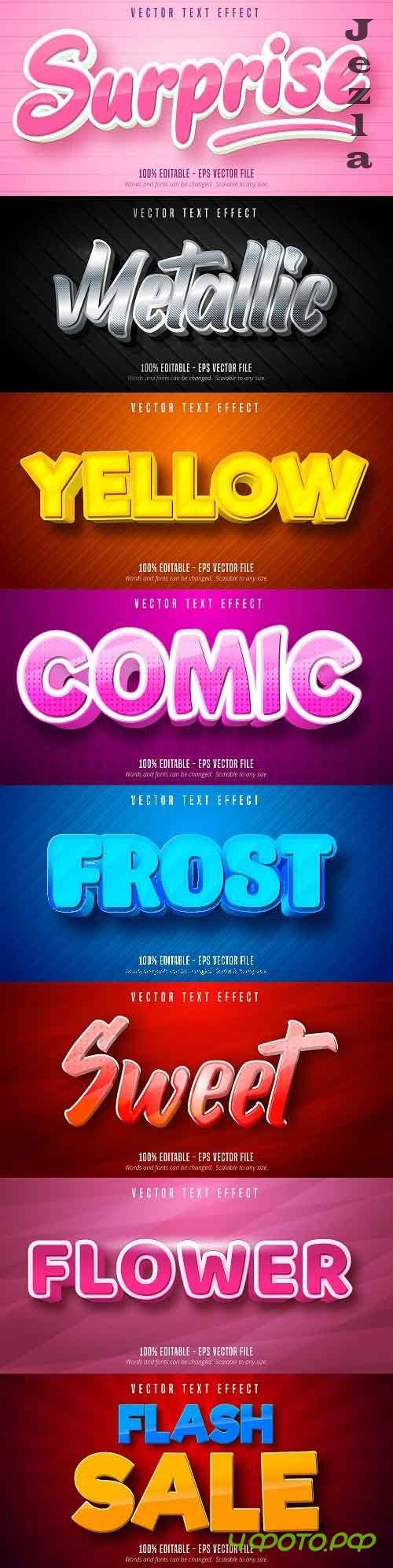 Editable font effect text collection illustration design 204 Editable font effect text collection illustration design 204