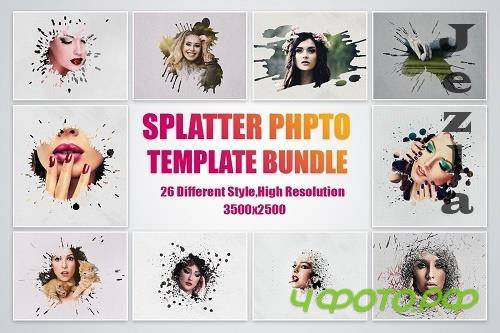 Splatter Photo Template Bundle 4957159