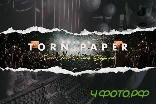 Torn Paper Cutout Photo Effect 5375654 Torn Paper Cutout Photo Effect 5375654
