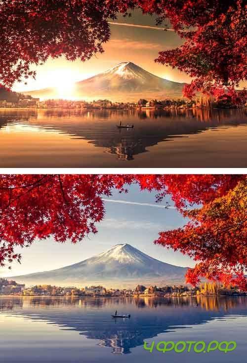 Orange Sunset Photo Effect 375917784