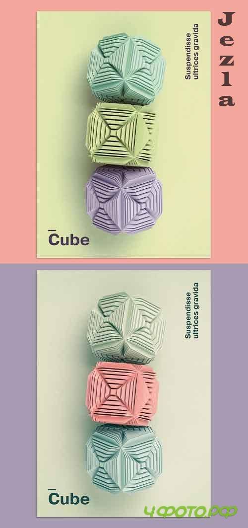 3D Cubes Art Poster Layout 375927576 3D Cubes Art Poster Layout 375927576