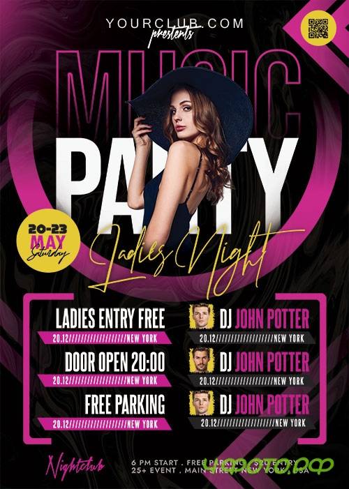 Club Party Flyer PSD Template