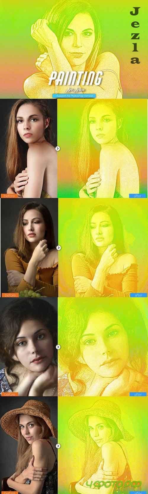 Painting Art Photoshop Action - 5469363