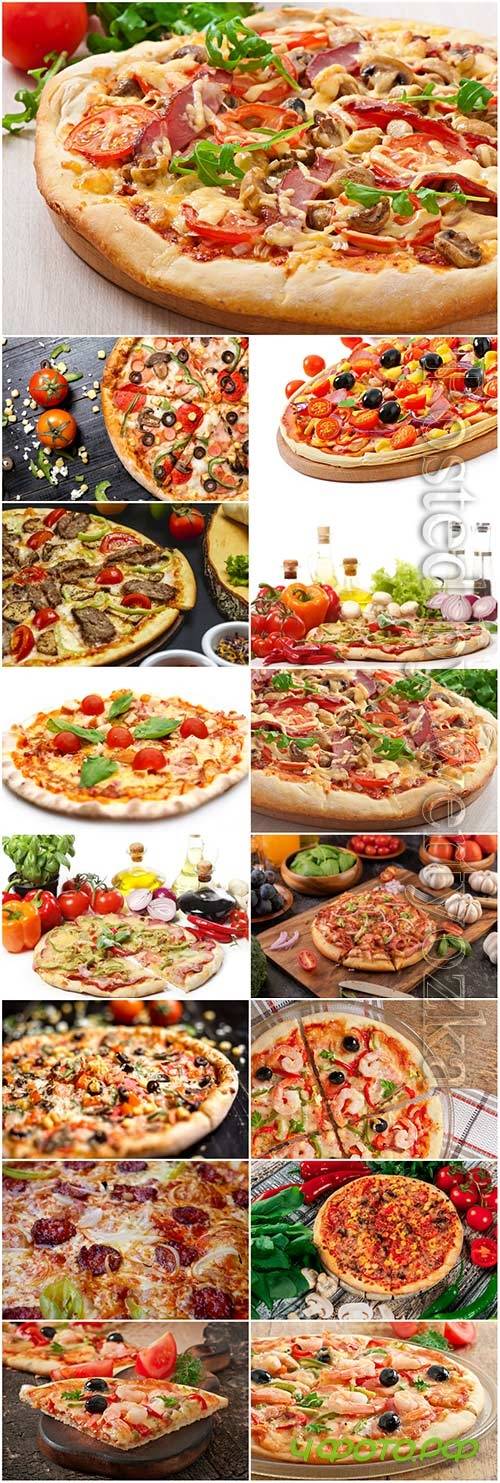 Mix pizza stock photo set
