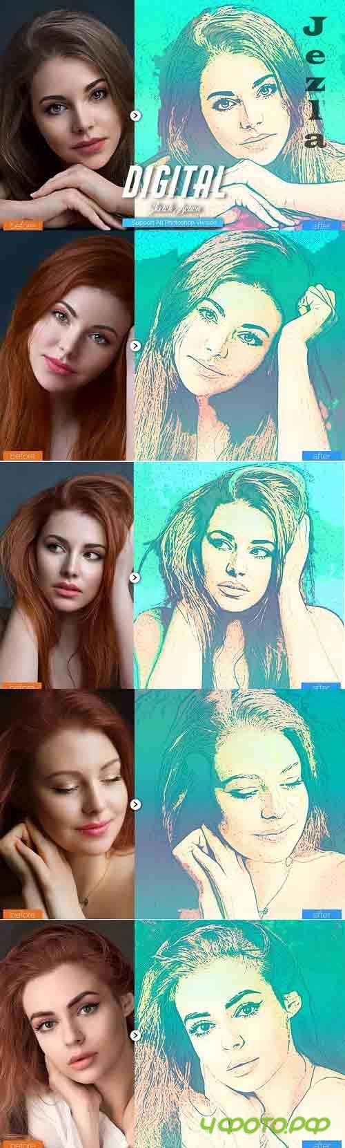 Cartoon Creator Photoshop Action - 5479605