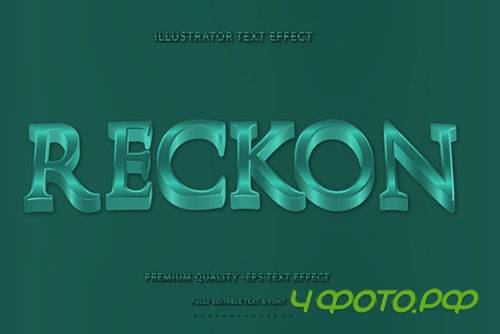 Wavey ReckonText Style with Teal Accent Wavey ReckonText Style with Teal Accent