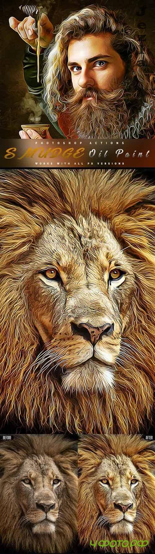 Smudge Oil Paint - Photoshop Action 28283756