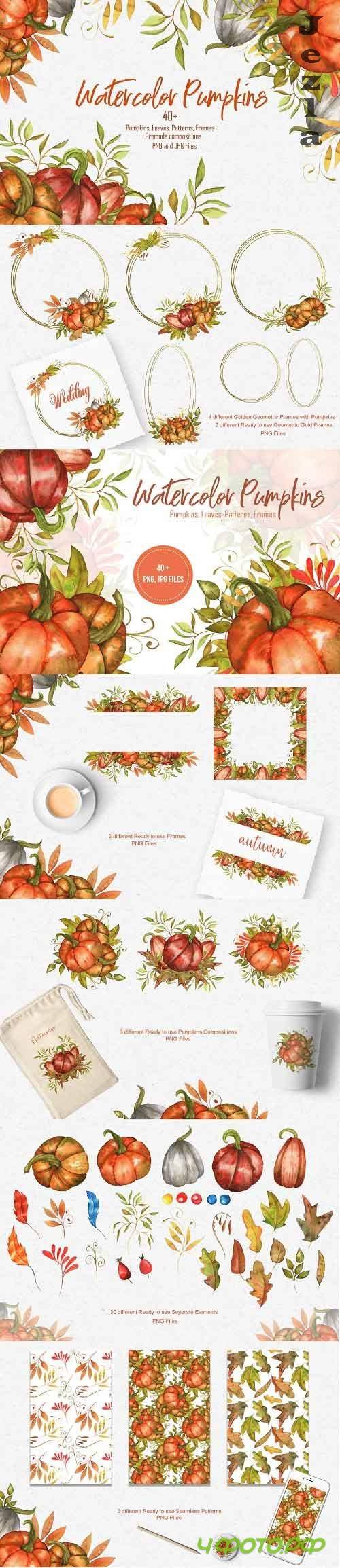 Watercolor Pumpkins Collection - 5493020