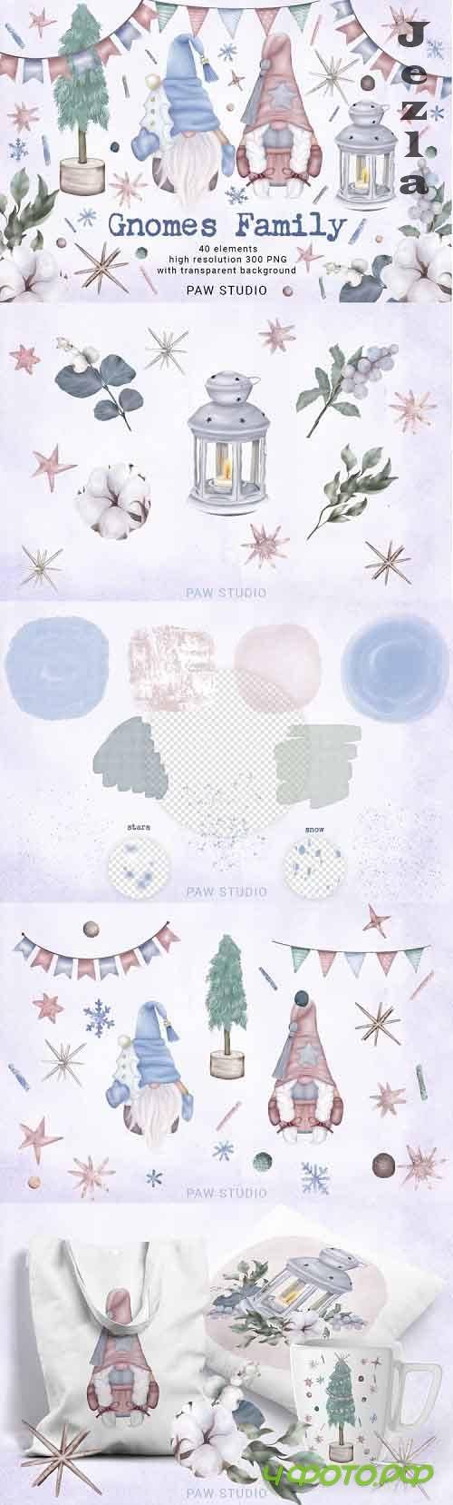 Christmas Gnomes Family Tree Star Lantern Winter Clipart - 980831 Christmas Gnomes Family Tree Star Lantern Winter Clipart - 980831