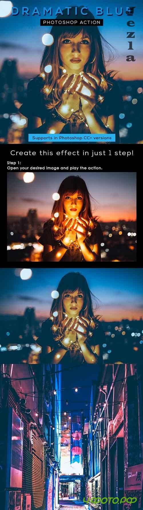 GraphicRiver - Dramatic Blue Photoshop Action 28328629
