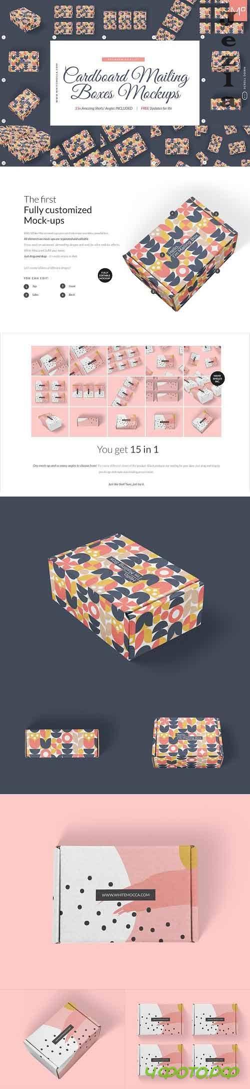 CreativeMarket - 15x Mailing Boxes Mock-ups 5023923
