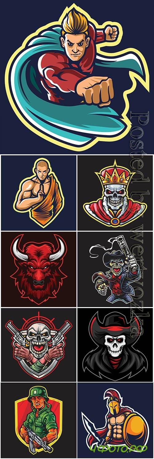 Mascot esport logo design premium vector vol 12