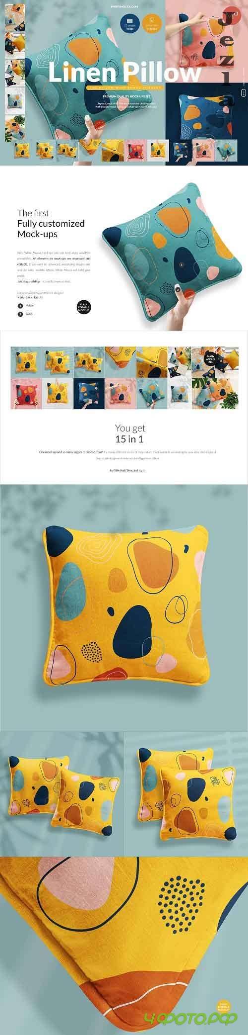CreativeMarket - Linen Pillow 15x Mock ups Set 5352824 CreativeMarket - Linen Pillow 15x Mock ups Set 5352824