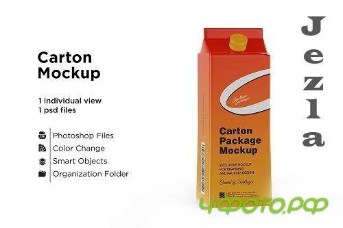 CreativeMarket - Carton Package With Plastic Cap 5558124