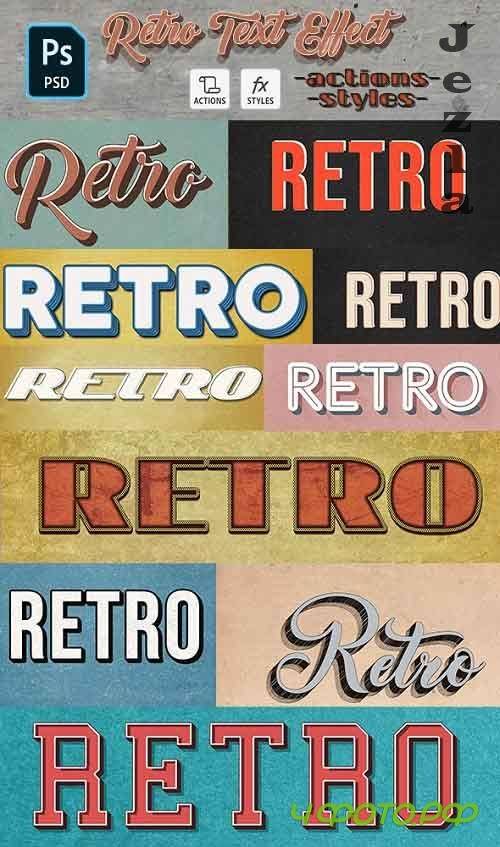 GraphicRiver - Retro Text Effect - 10 Photoshop Different Styles 29215768