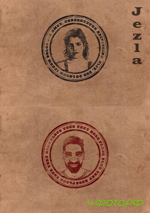 Stamp Photo Effect Mockup 391347901