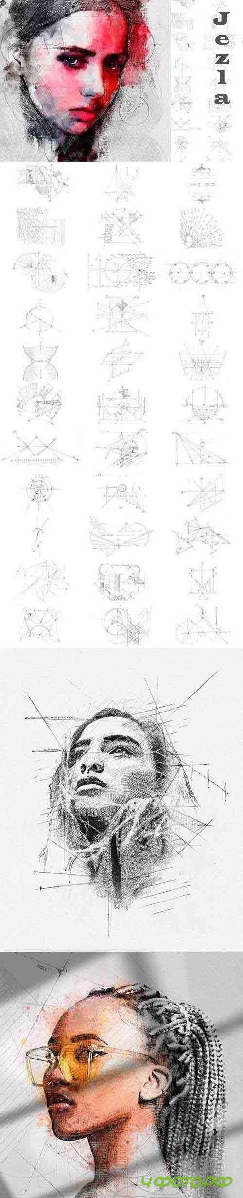 32 Technical PS Drawing Brushes 4933592