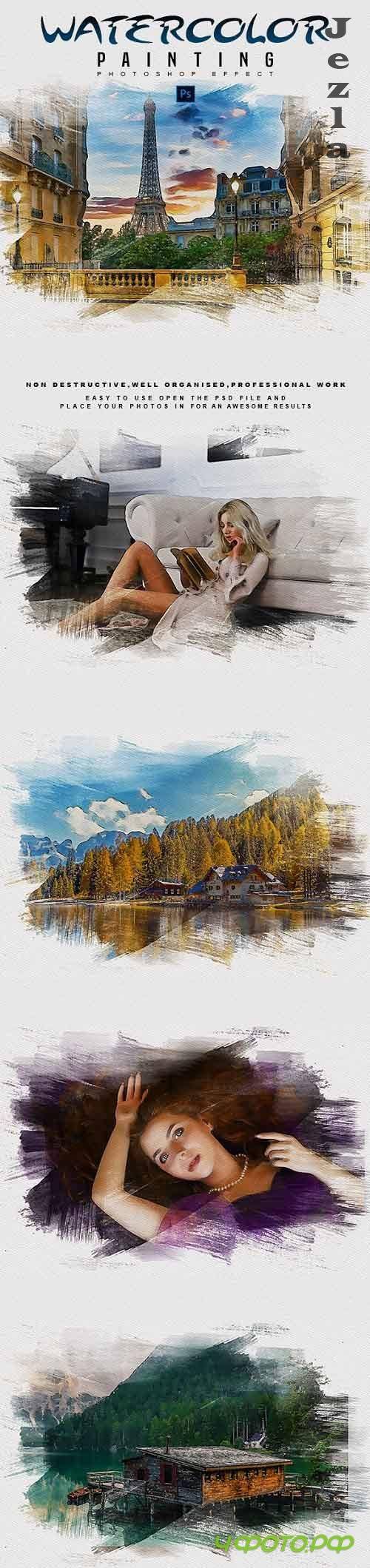 GraphicRiver - Watercolor Painting - Photoshop Effect 28936851