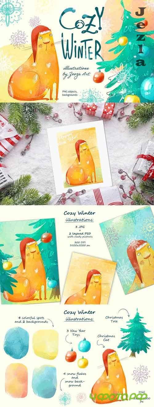 Cozy Winter illustrations - 5613164