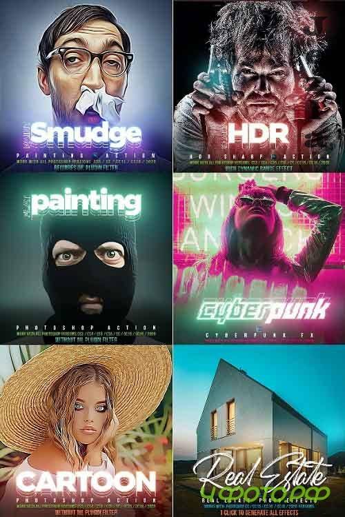 GraphicRiver - PRO 6 Photoshop Actions Bundle 29343736