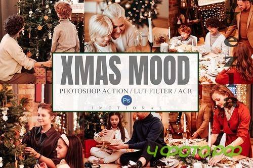 10 Xmas Mood Photoshop Actions ACR LUT Presets - 1051442