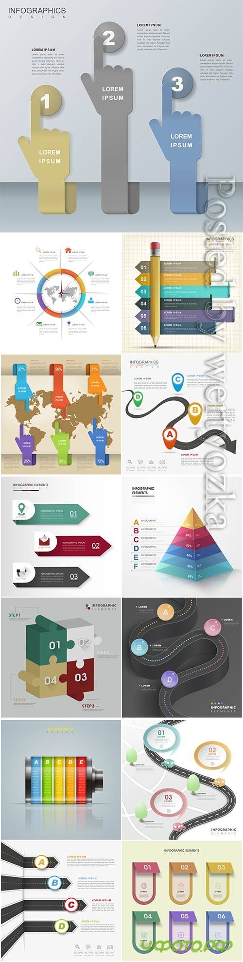 Infographic design elements premium vector