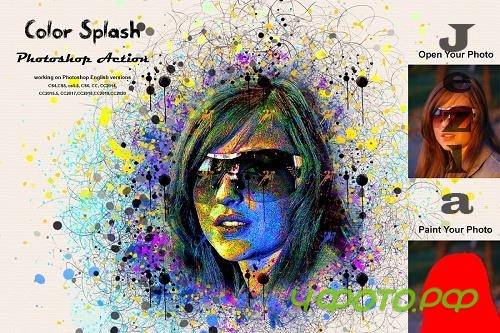 CreativeMarket - Color Splash Photoshop Action 5390030