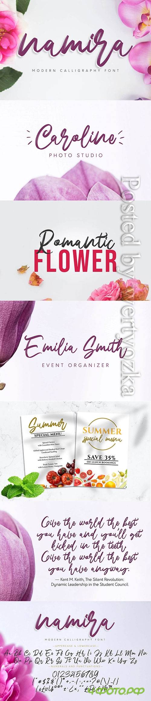 Namira Calligraphy Font