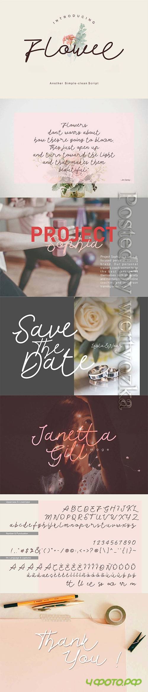 Flowee Script Font