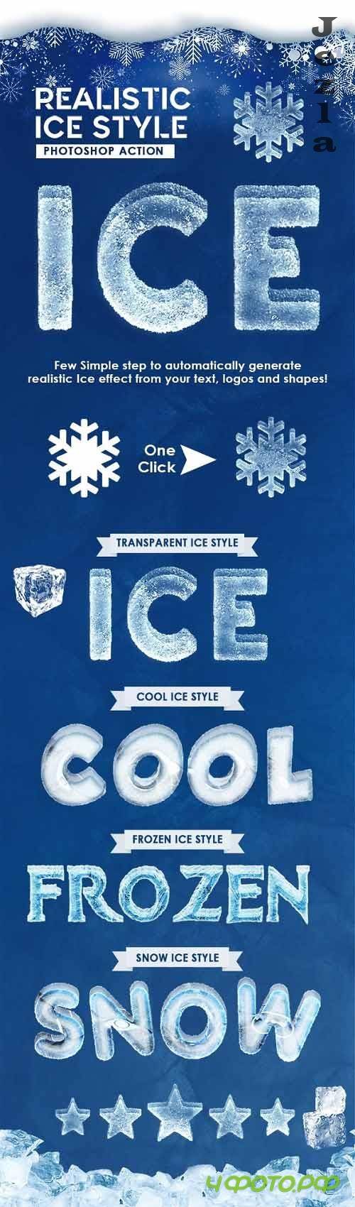 GraphicRiver - Realistic Ice Style - Photoshop Actions 29313503