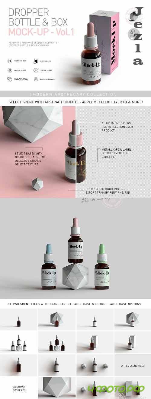 CreativeMarket - Dropper Bottle & Box Mock-Up | Vol.1 5295550