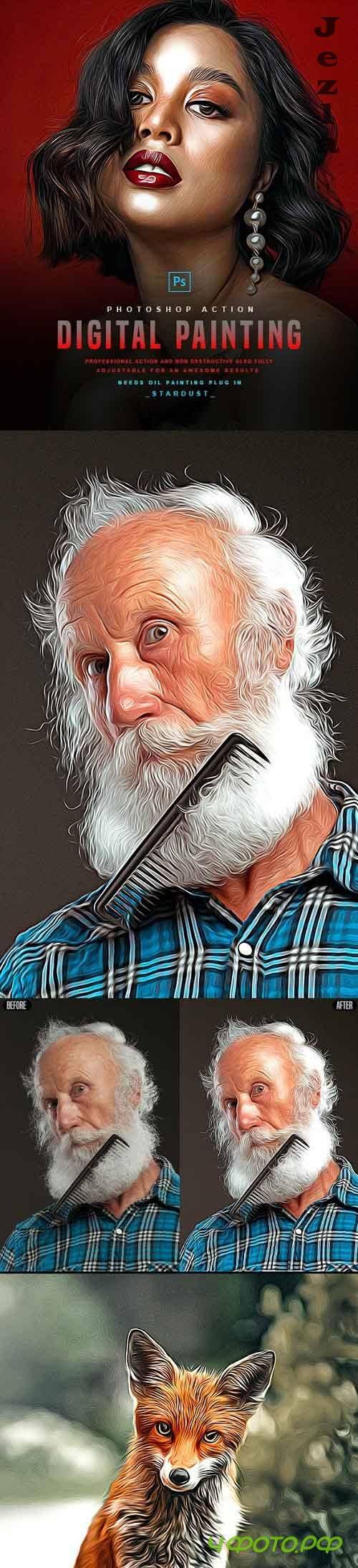 GraphicRiver - Digital Painting - Photoshop Action 28883022