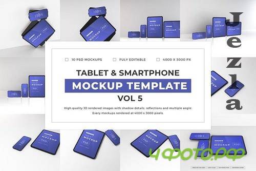Tablet and Smartphone Mockup Template Bundle Vol 5 - 1079609