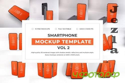 iPhone Smartphone Mockup Template Bundle Vol 2 - 1080001