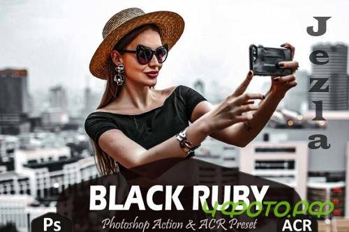 10 Black Ruby Photoshop Actions and ACR