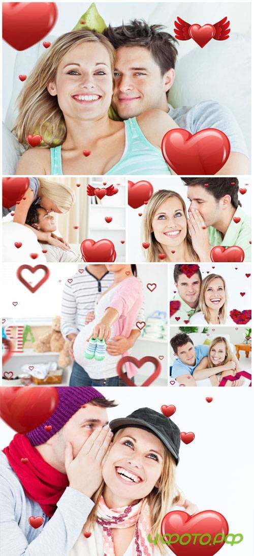 Happy couples in love stock photo