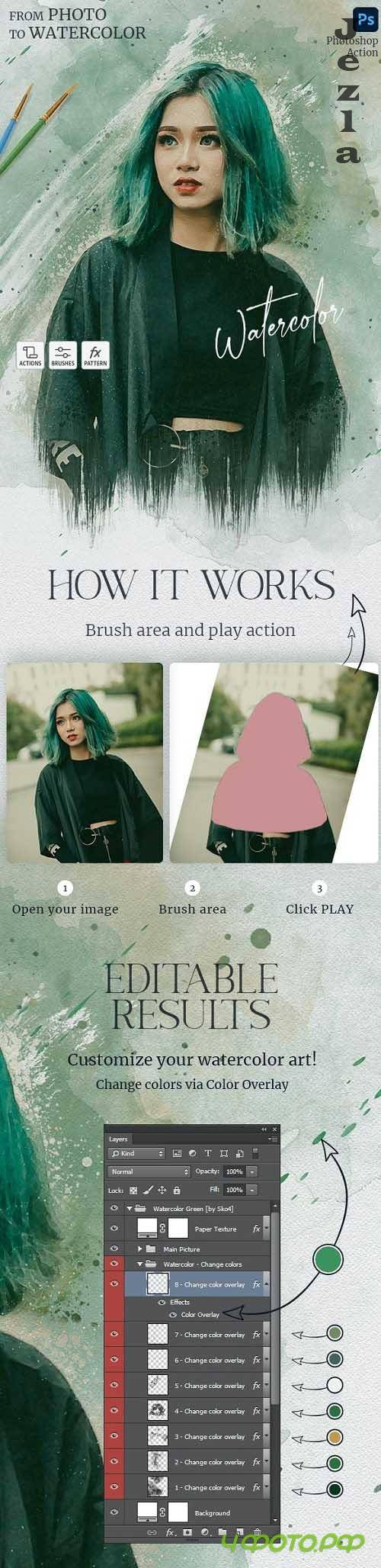 GraphicRiver - Watercolor Photoshop Action 29712797