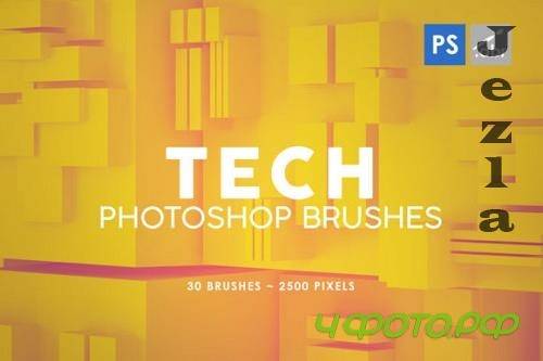 30 Tech Photoshop Stamp Brushes