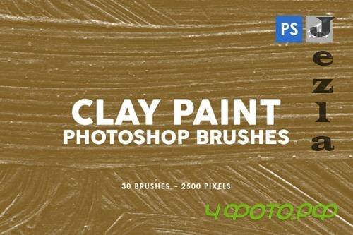 30 Clay Paint Photoshop Stamp Brushes