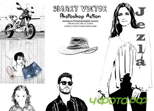 CreativeMarket - Smart Vector Photoshop Action 5670471